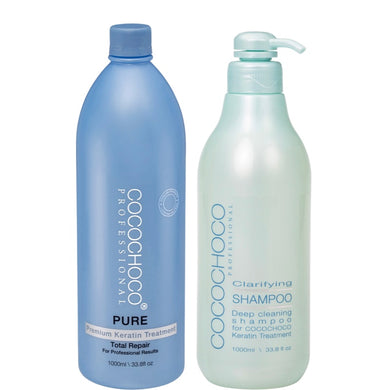  Trattamento dei capelli cheratina pura 1000 ml e shampoo chiarificante 1000 ml