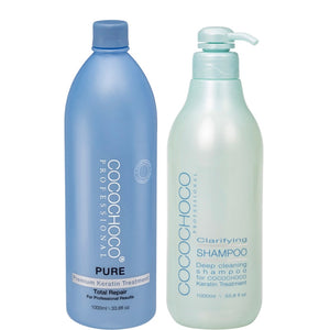  Pure keratin hair treatment 1000 ml & Clarifying Shampoo 1000 ml