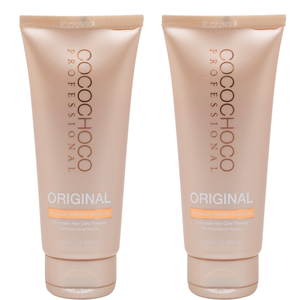Cocochoco set Trattamento per capelli cheratina originale 200 ml e shampoo chiarificante 50 ml - per capelli scuri / spessi