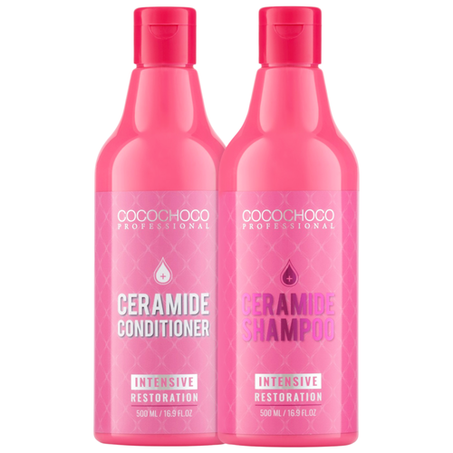 COCOCHOCO Set Ceramide Intensive Restoration free sulfate Shampoo & Conditioner 2x 500 ml